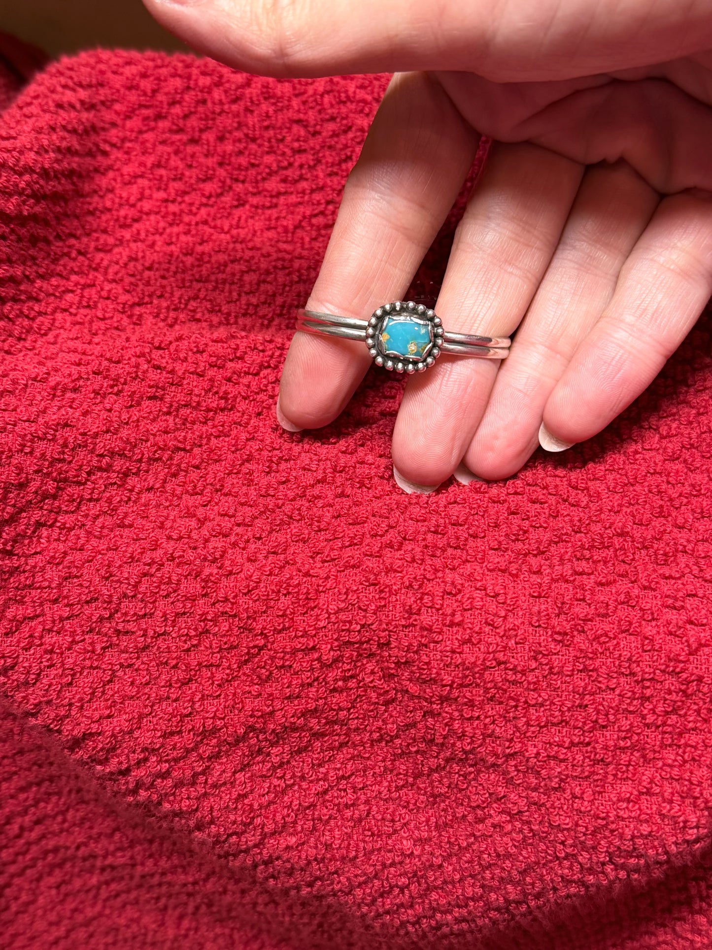 Sterling Silver Turquoise Baby Cuff