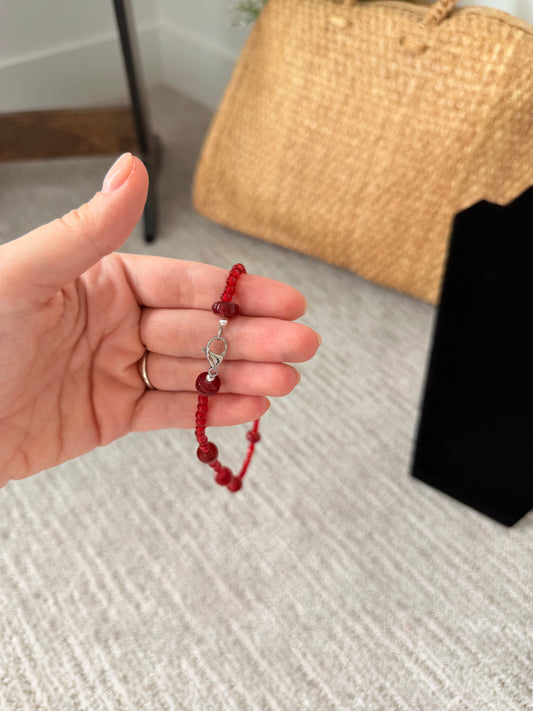 Handmade Glass Bead Necklace Stacker